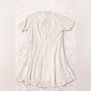 Madewell Cream Eyelet Mini Dress Size 12  Cottagecore Boho Summer